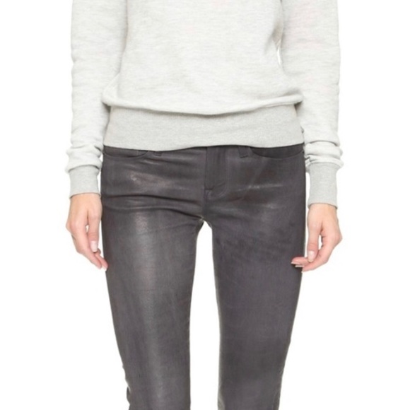 FRAME LEATHER ALI HIGH RISE CIGARETTE PANTS - Picture 7 of 16